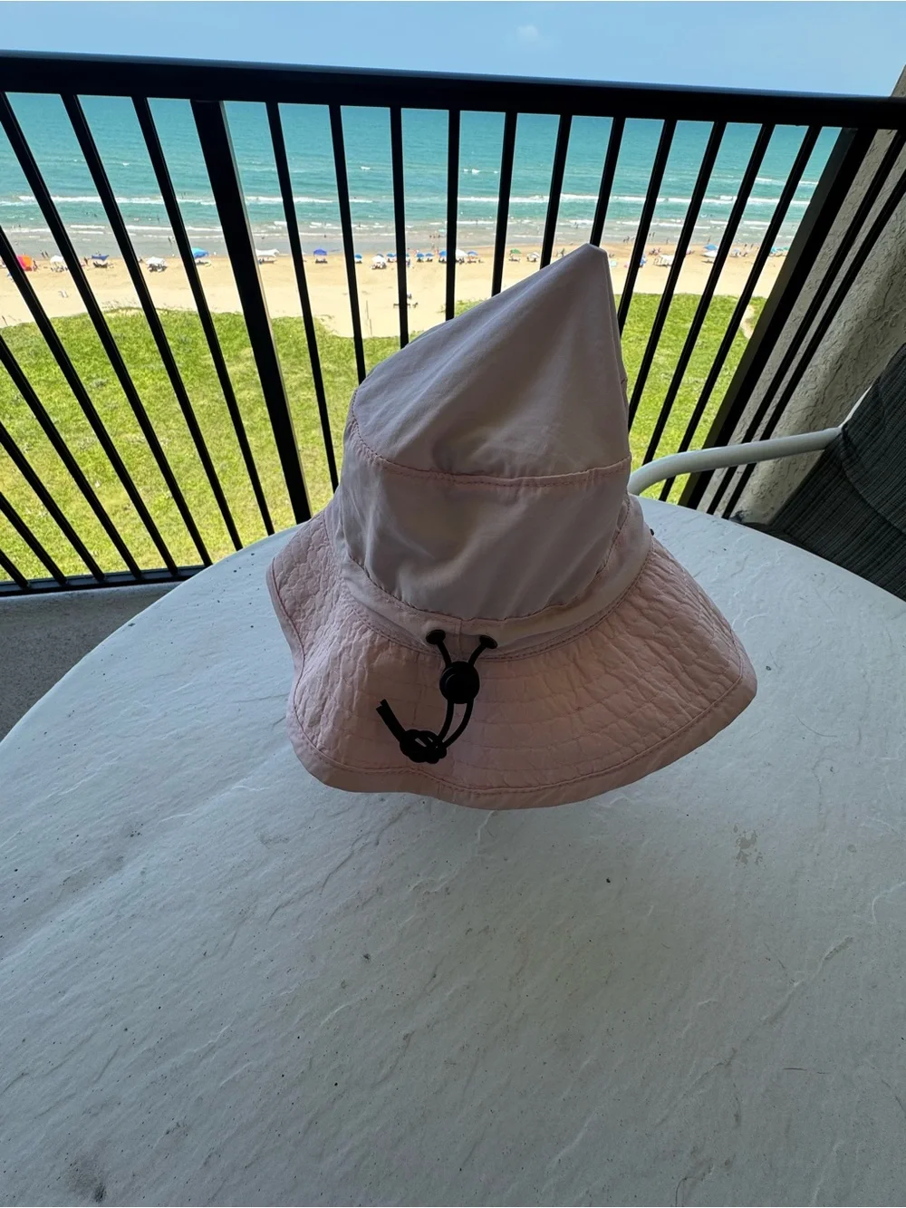 Outdoor Cap, Light Pink, Quilted Wide-Brim Sun Hat